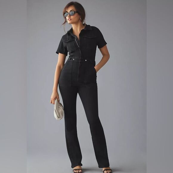 Anthropologie Good American Fit for Success Bootcut Jumpsuit NWT - Picture 1 of 12